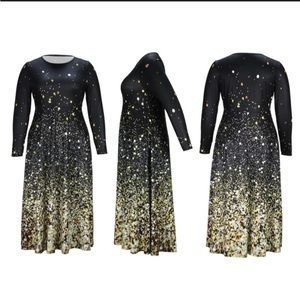 XXL Dress Black and gold
